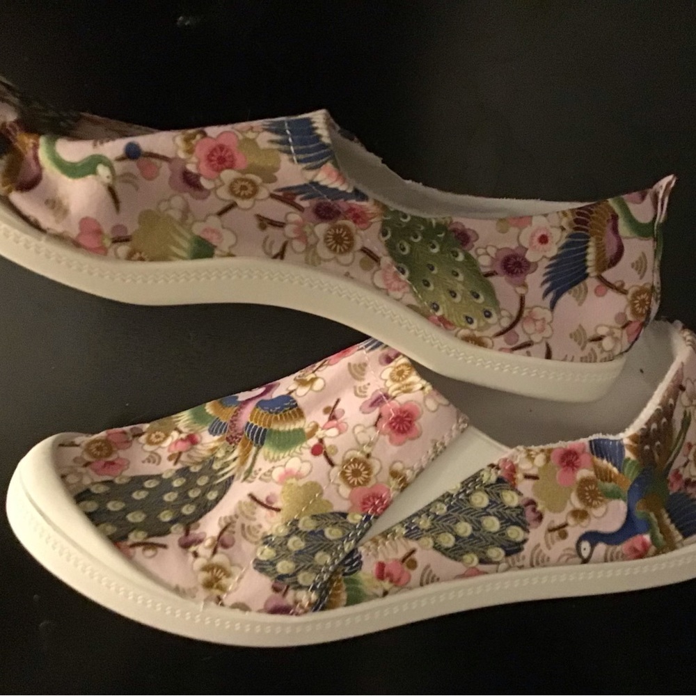 Pink and green Phoenix slip-on sneakers